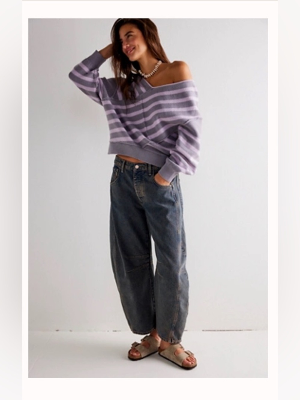 We the Free mid rise barrel jeans